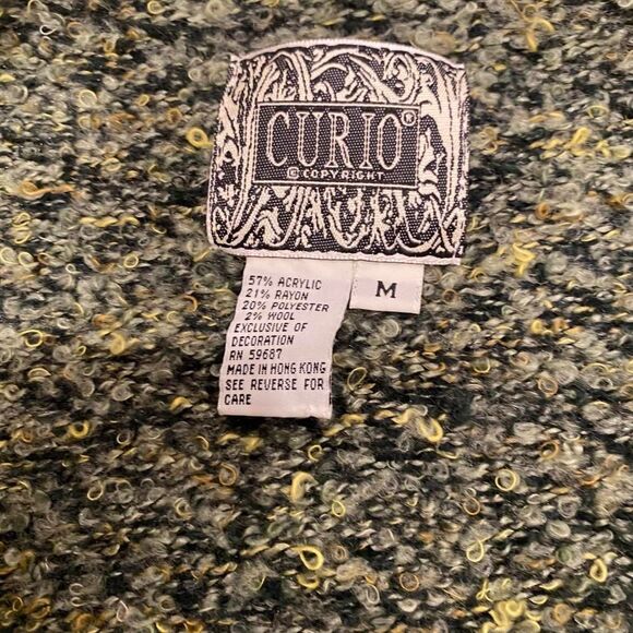 Curio bucle tweed fringed old money quiet luxury couture inspired cardigan Med - Picture 6 of 6